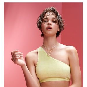 ZARA Terrycloth One-shoulder Top.